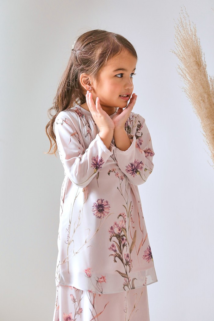 Hajjar Printed Kids - Soft Pink